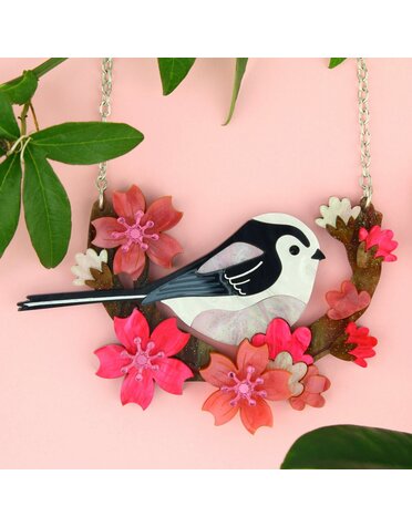 Long-Tailed Tit Statement Necklace
