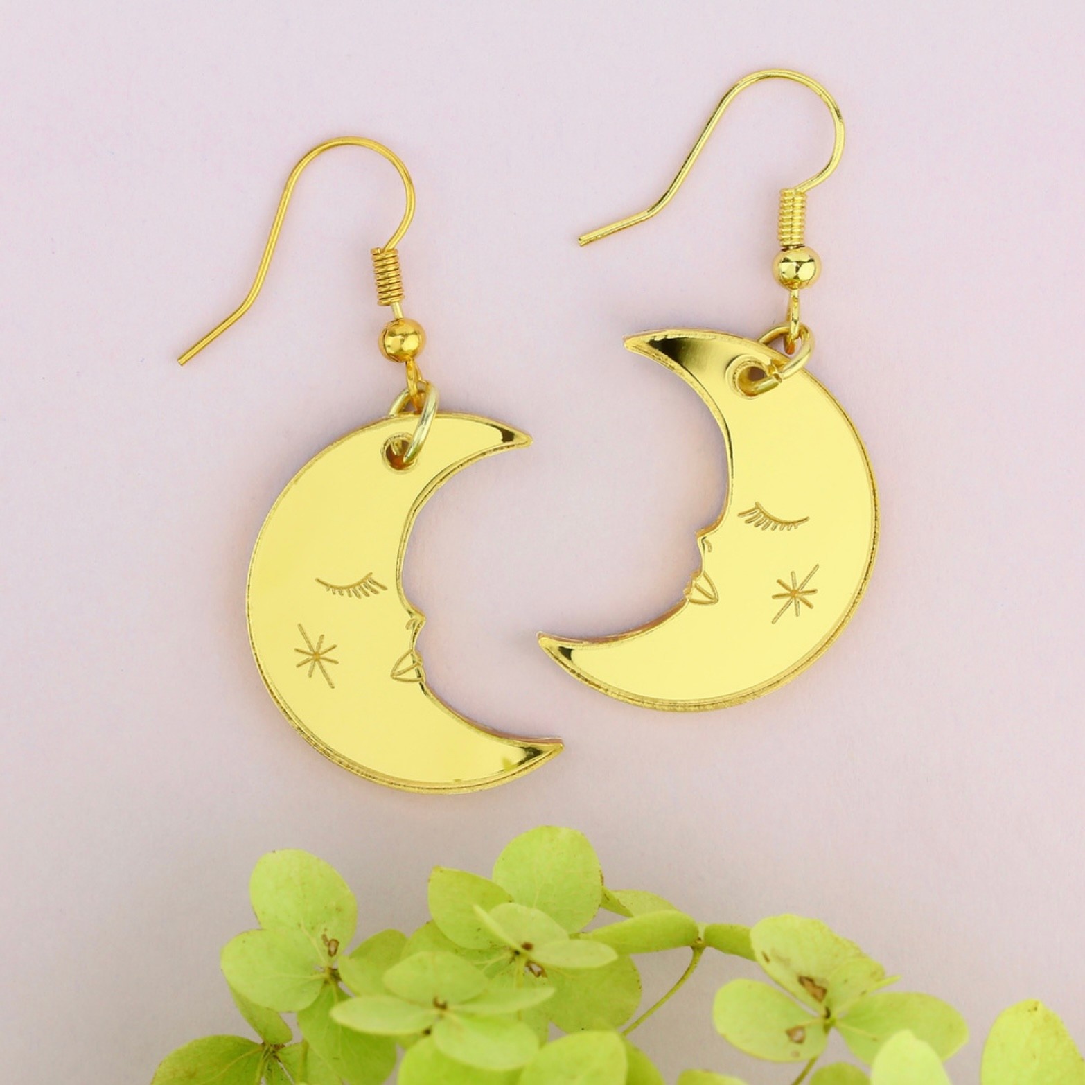 Gold Moon Earrings