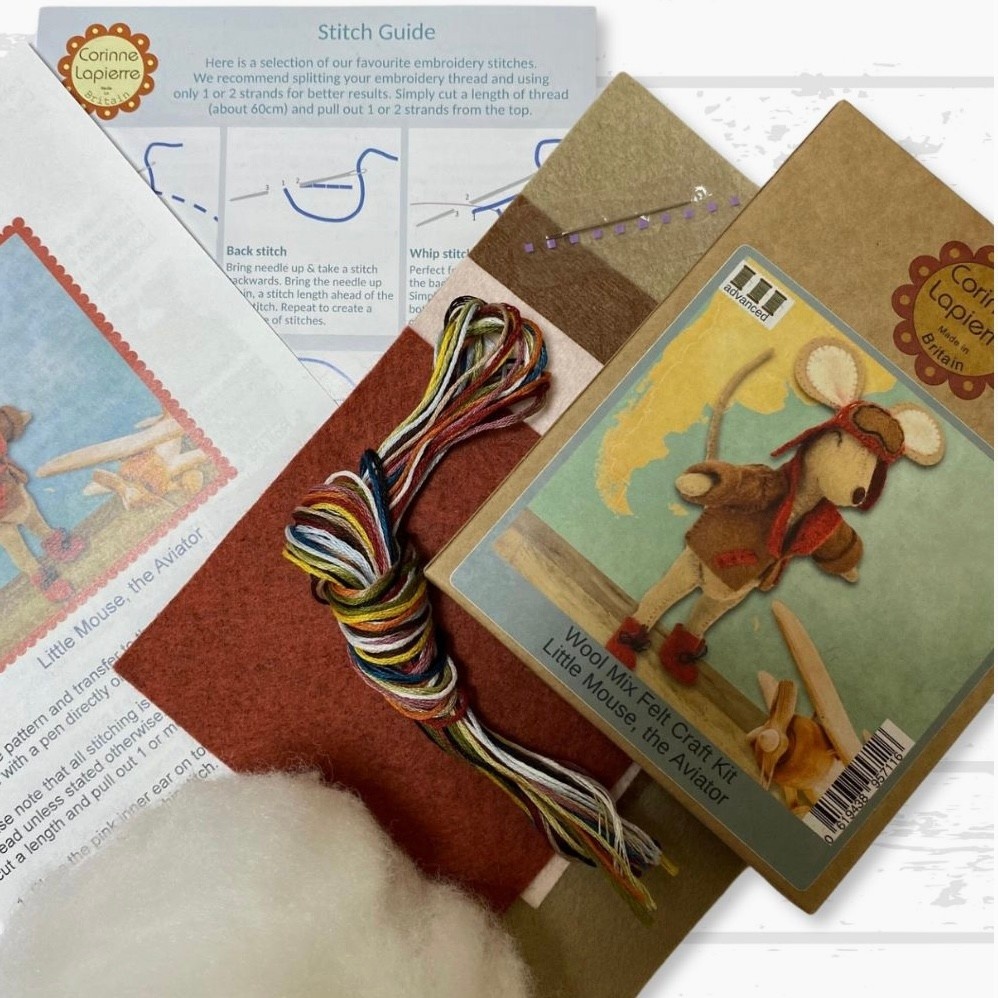 Corinne Lapierre Little Mouse The Aviator Felt Kit