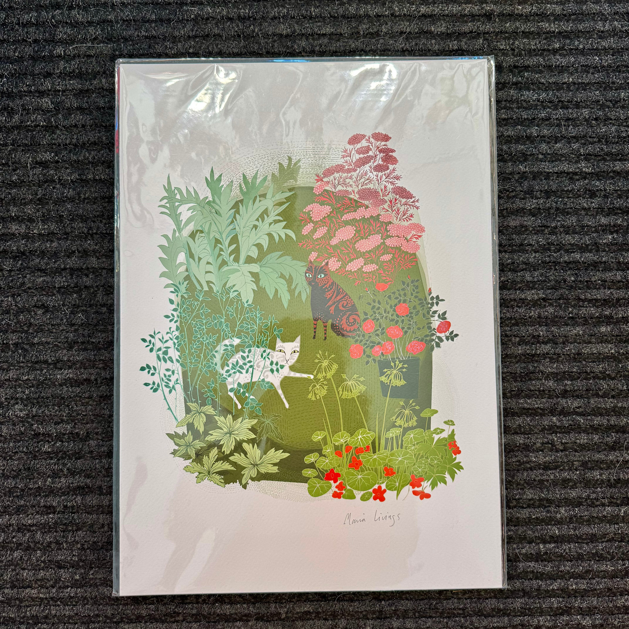 Lush Designs Lush Print A3 Cats In Garden