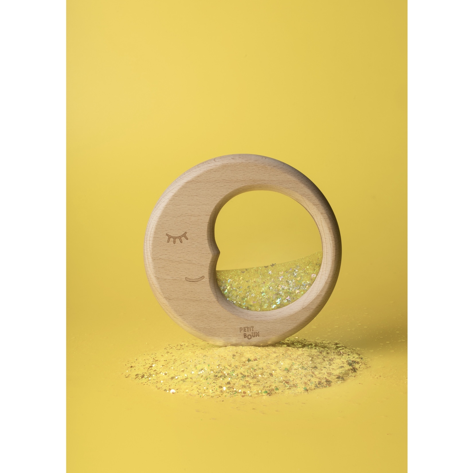 Petit Boum Sensory Toy Flow Moon Yellow