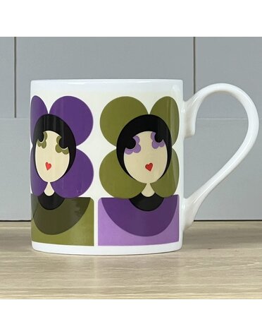 McLaggan Smith Orla Kiely Luna Purple/Olive Mug