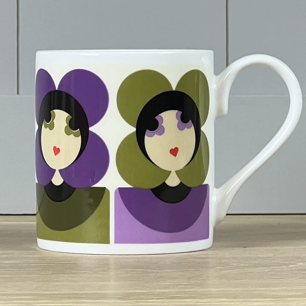 McLaggan Smith Orla Kiely Luna Purple/Olive Mug