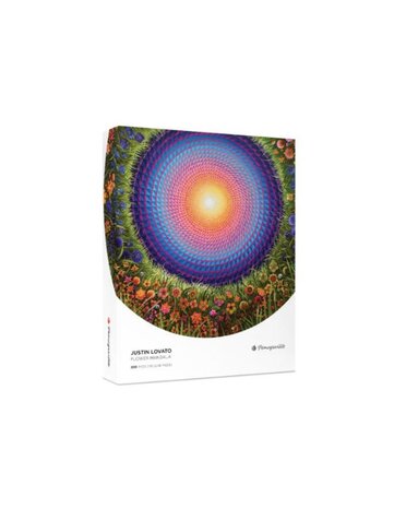 Pomegranate 500 Piece Circular Puzzle Flower Mandala