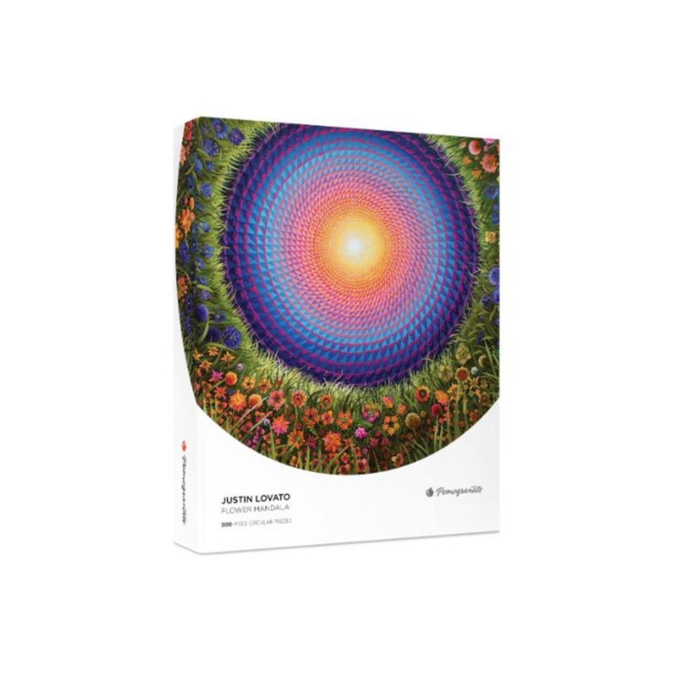 Pomegranate 500 Piece Circular Puzzle Flower Mandala