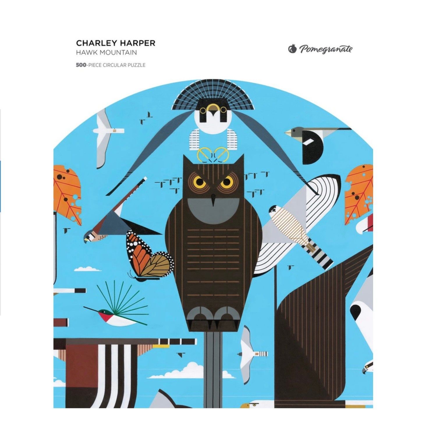 Pomegranate 500 Piece Circular Puzzle Hawk Mountain