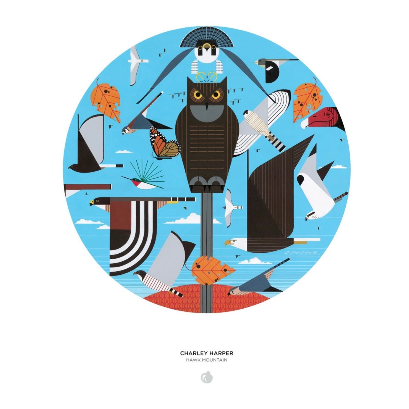 Pomegranate 500 Piece Circular Puzzle Hawk Mountain