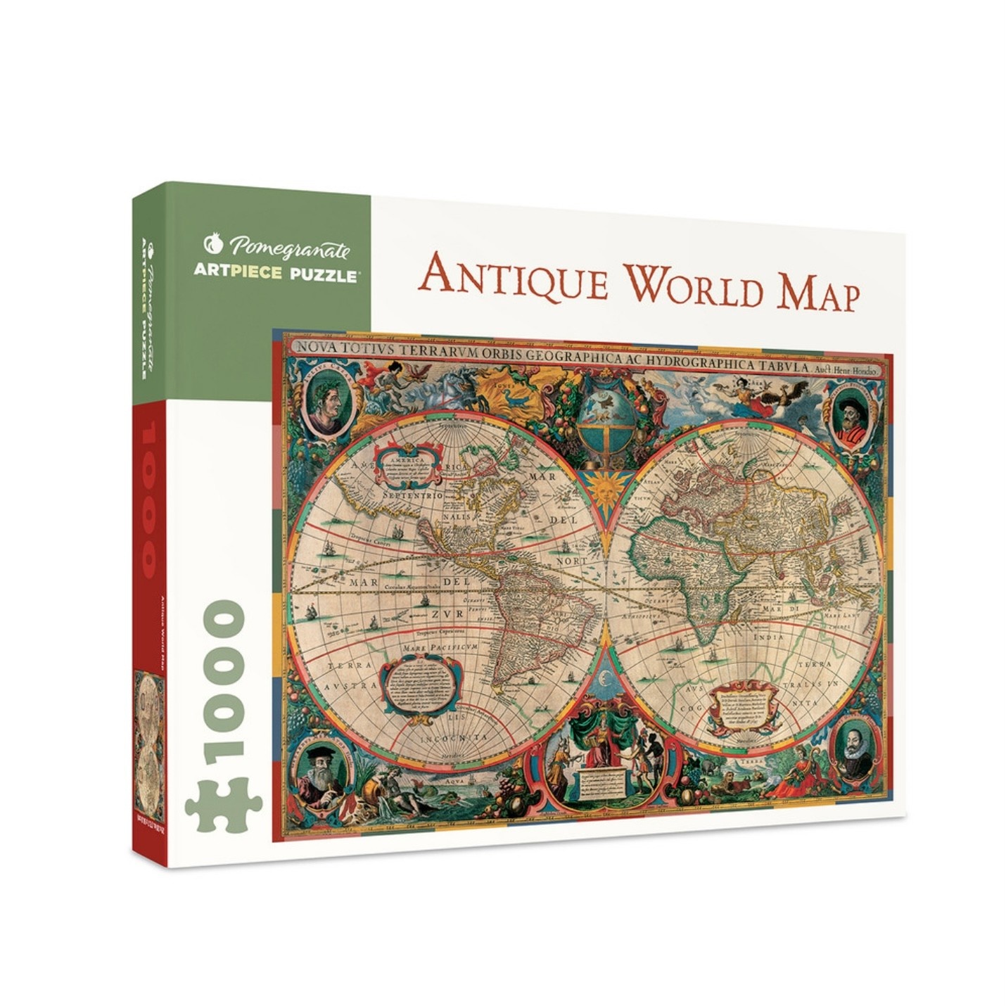 Pomegranate 1000 Piece Puzzle Antique World map