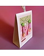 Westmount Art Botanical Earrings Rhubarb