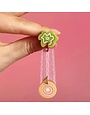 Westmount Art Botanical Earrings Rhubarb
