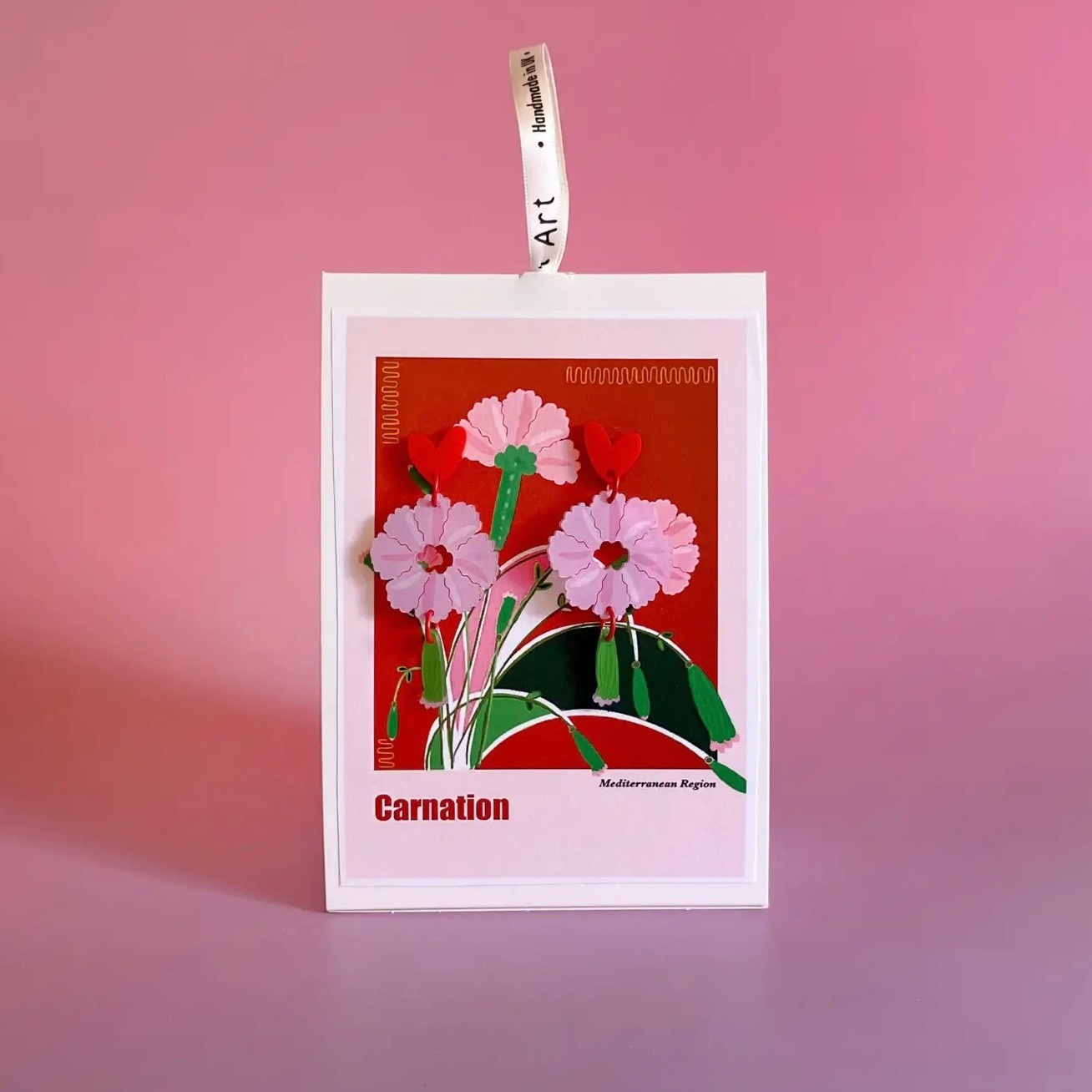 Westmount Art Botanical Earrings Carnation