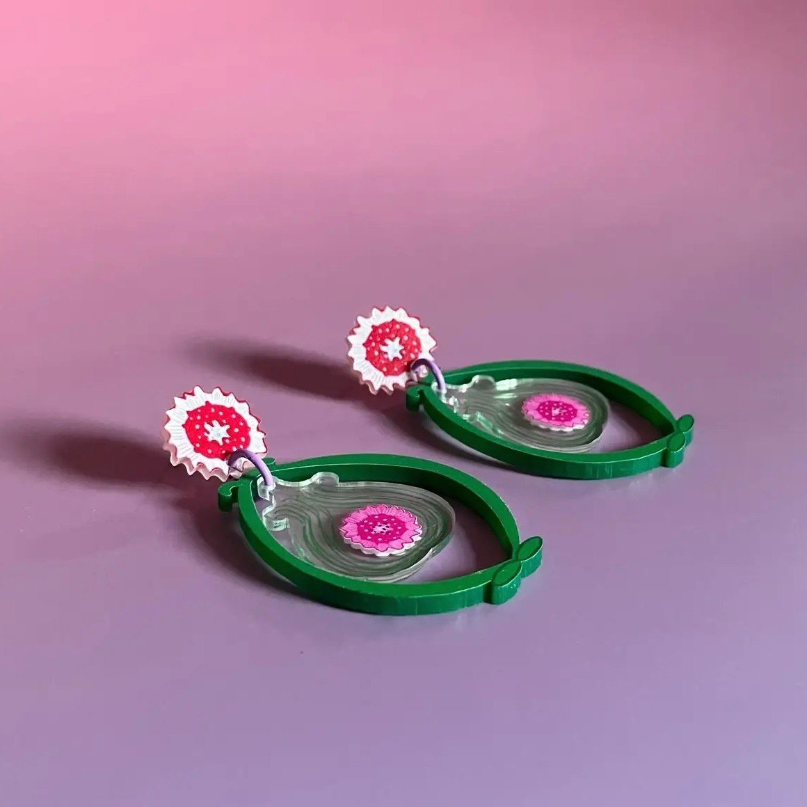 Westmount Art Botanical Earrings Sweet William