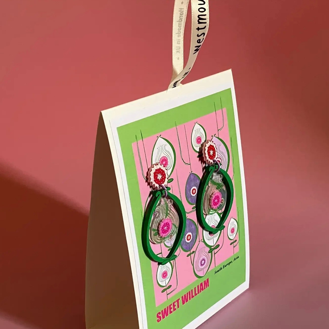 Westmount Art Botanical Earrings Sweet William