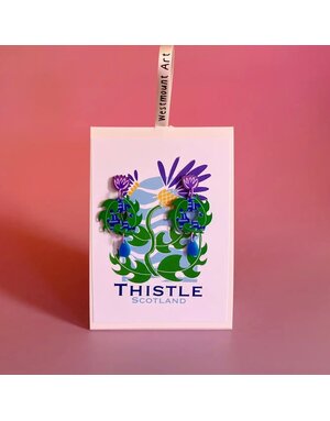 Westmount Art Botanical Earrings Thistle