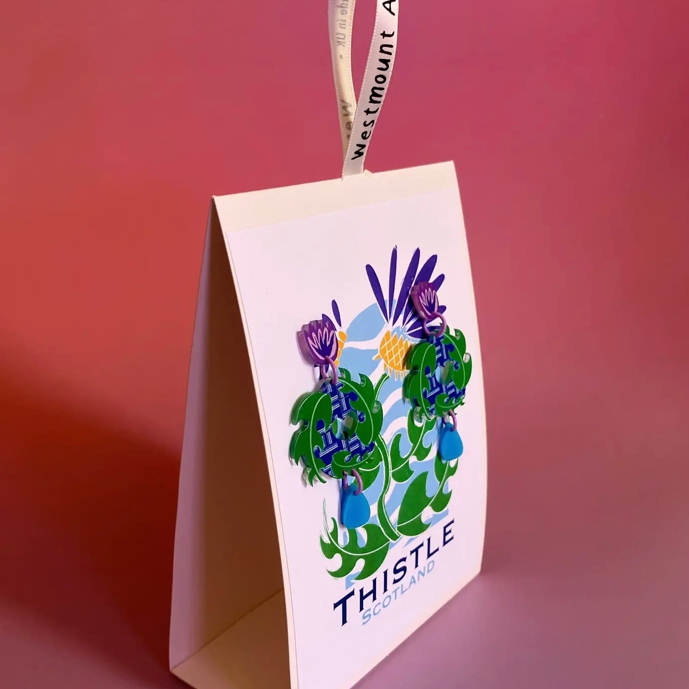 Westmount Art Botanical Earrings Thistle
