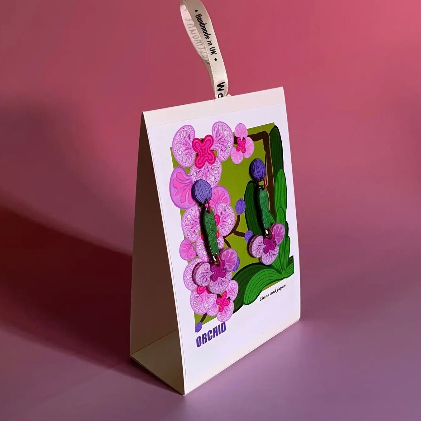 Westmount Art Botanical Earrings Orchid