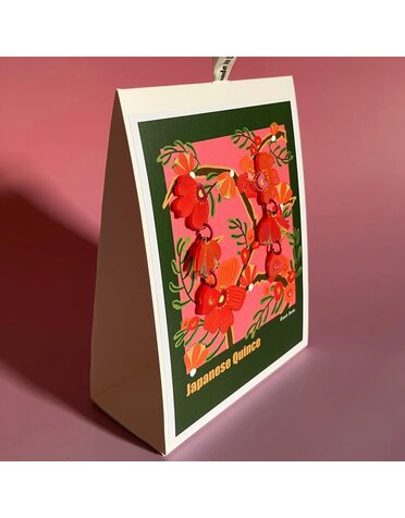 Westmount Art Botanical Earrings Japanese Quince