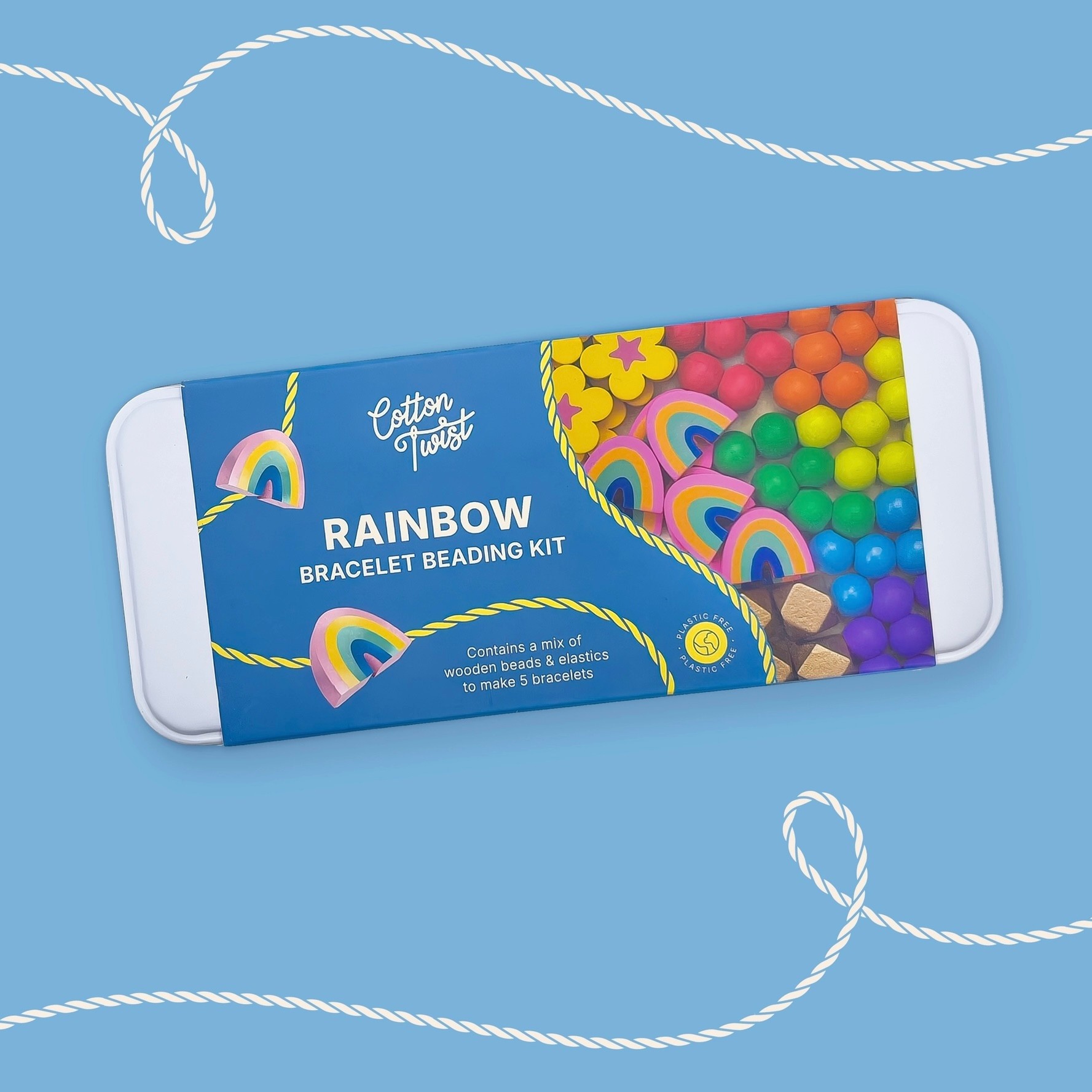 Cotton Twist Rainbow Bracelet Bead Kit