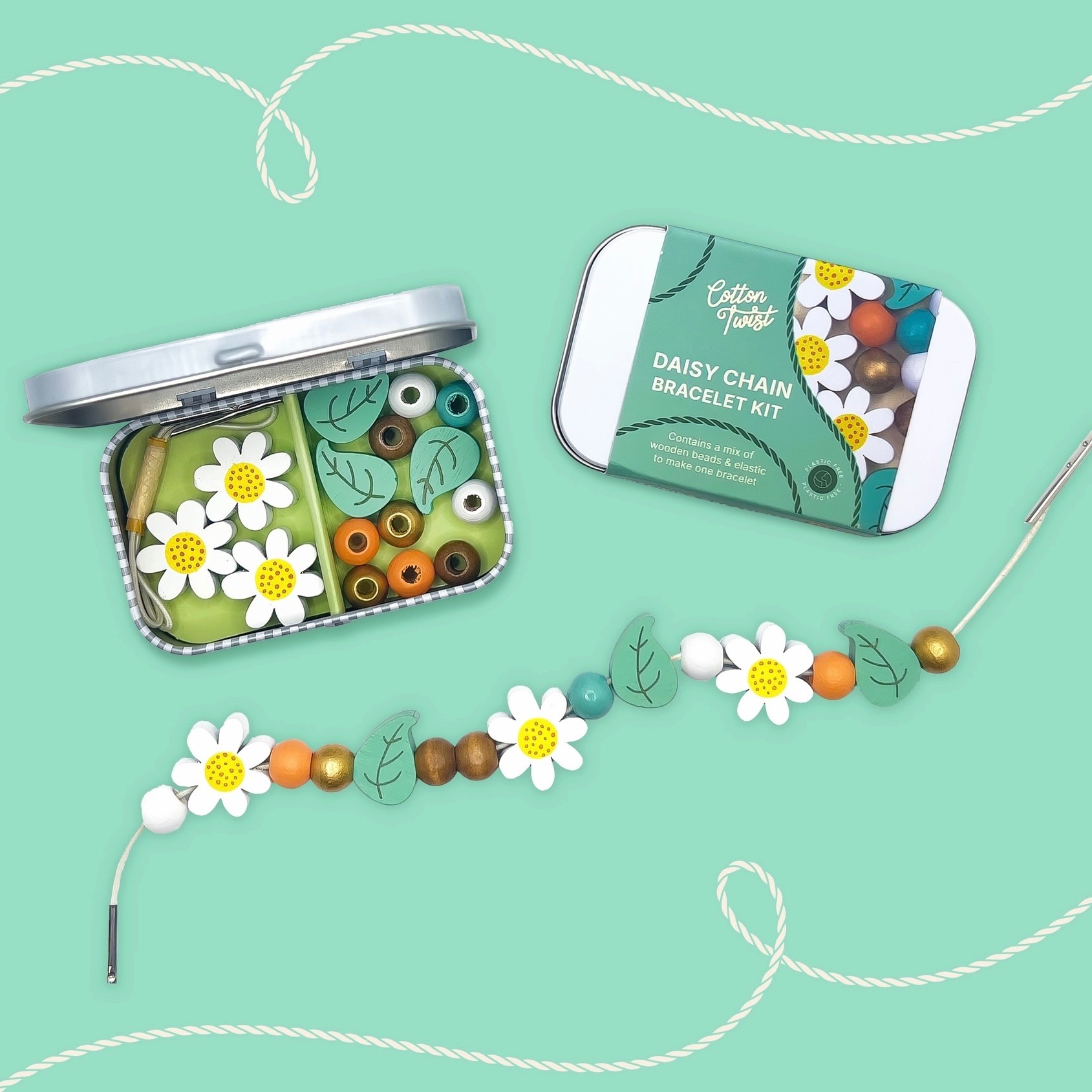 Cotton Twist Daisy Bracelet Gift Kit