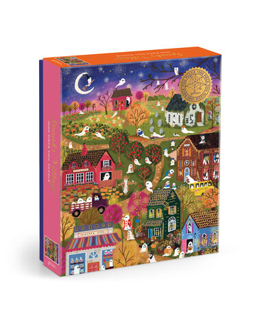 Galison 1000 Piece Foil Puzzle Spooky Village