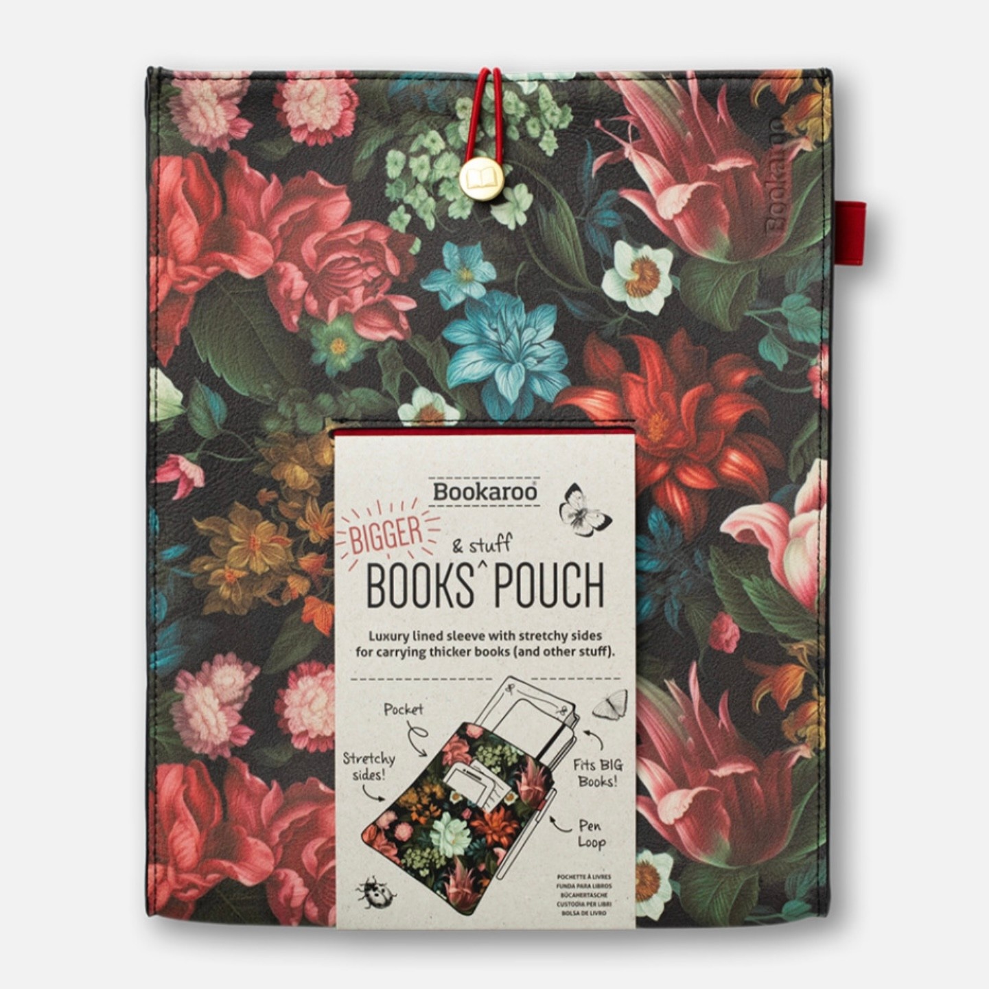 IF Creations Book Pouch Dark Floral