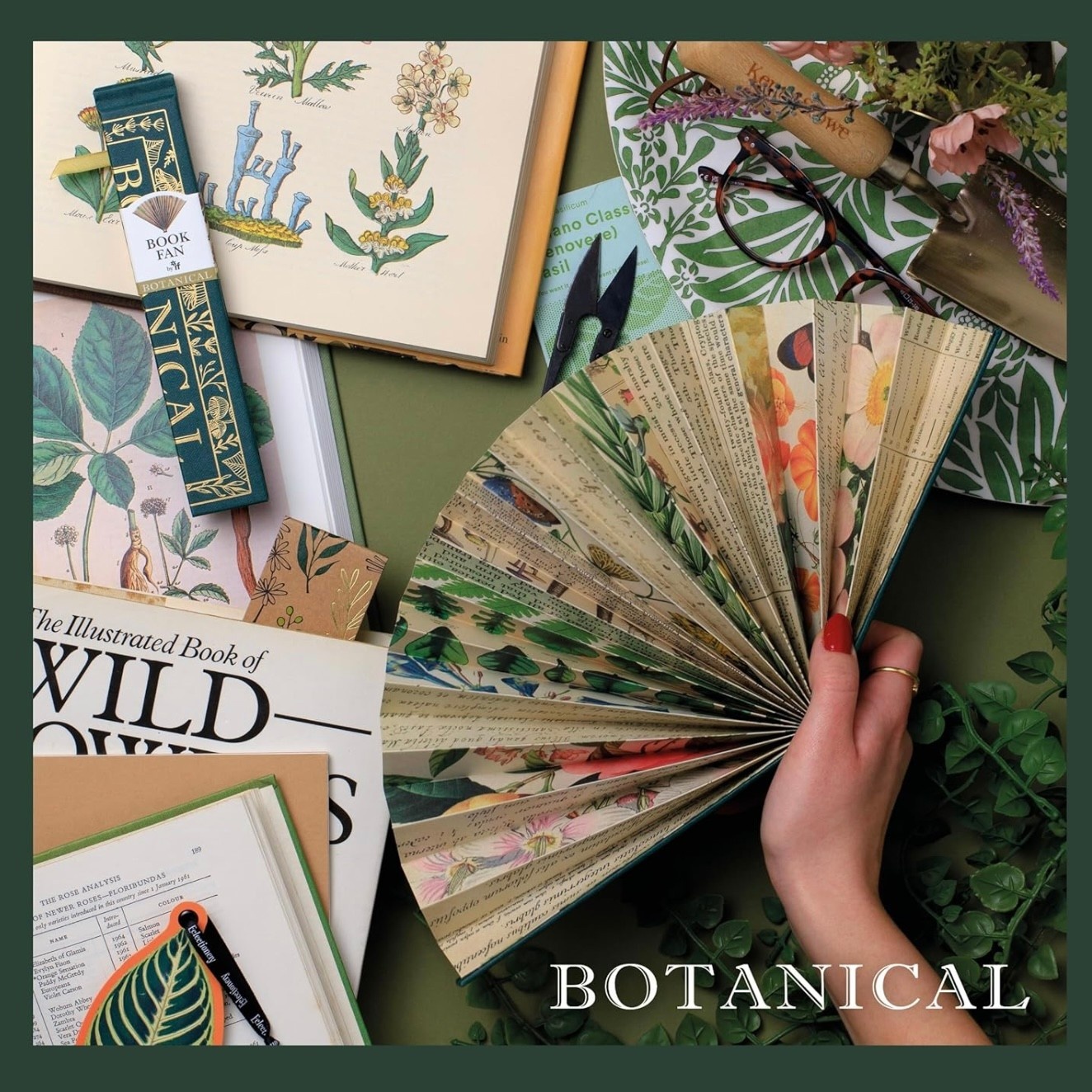 IF Creations Book Fan Botanical