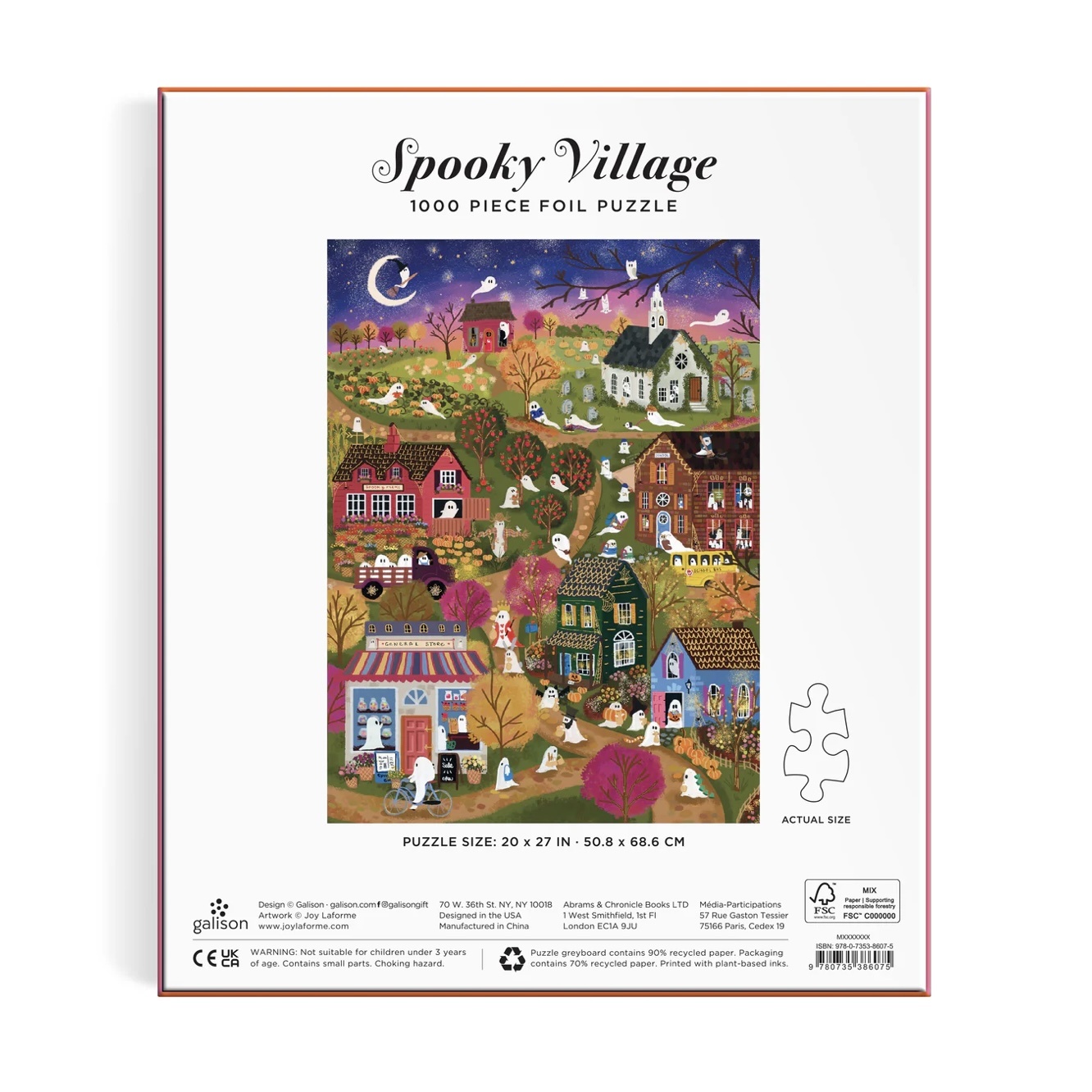 Galison 1000 Piece Foil Puzzle Spooky Village