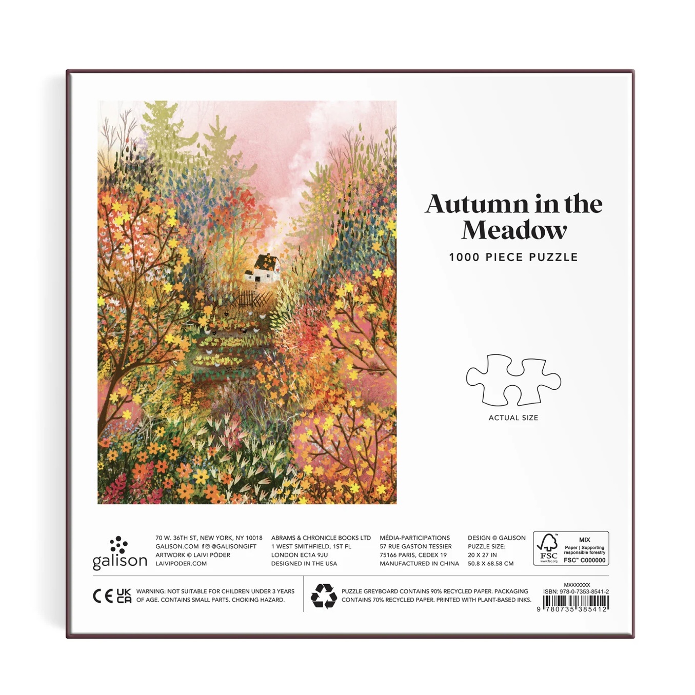 Galison 1000 Piece Puzzle Autumn In The Meadow