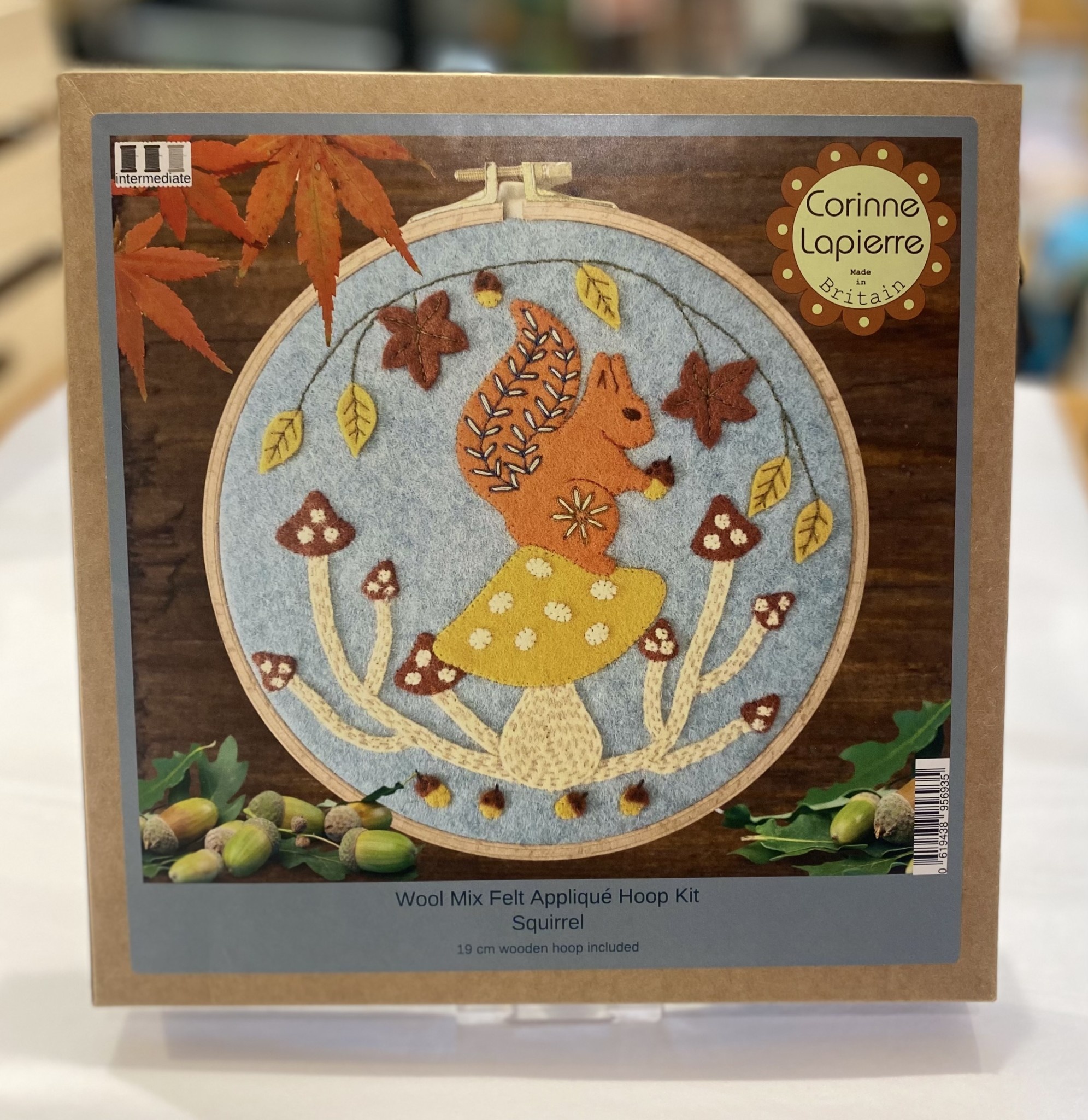 Corinne Lapierre Felt Embroidery Hoop Squirrel