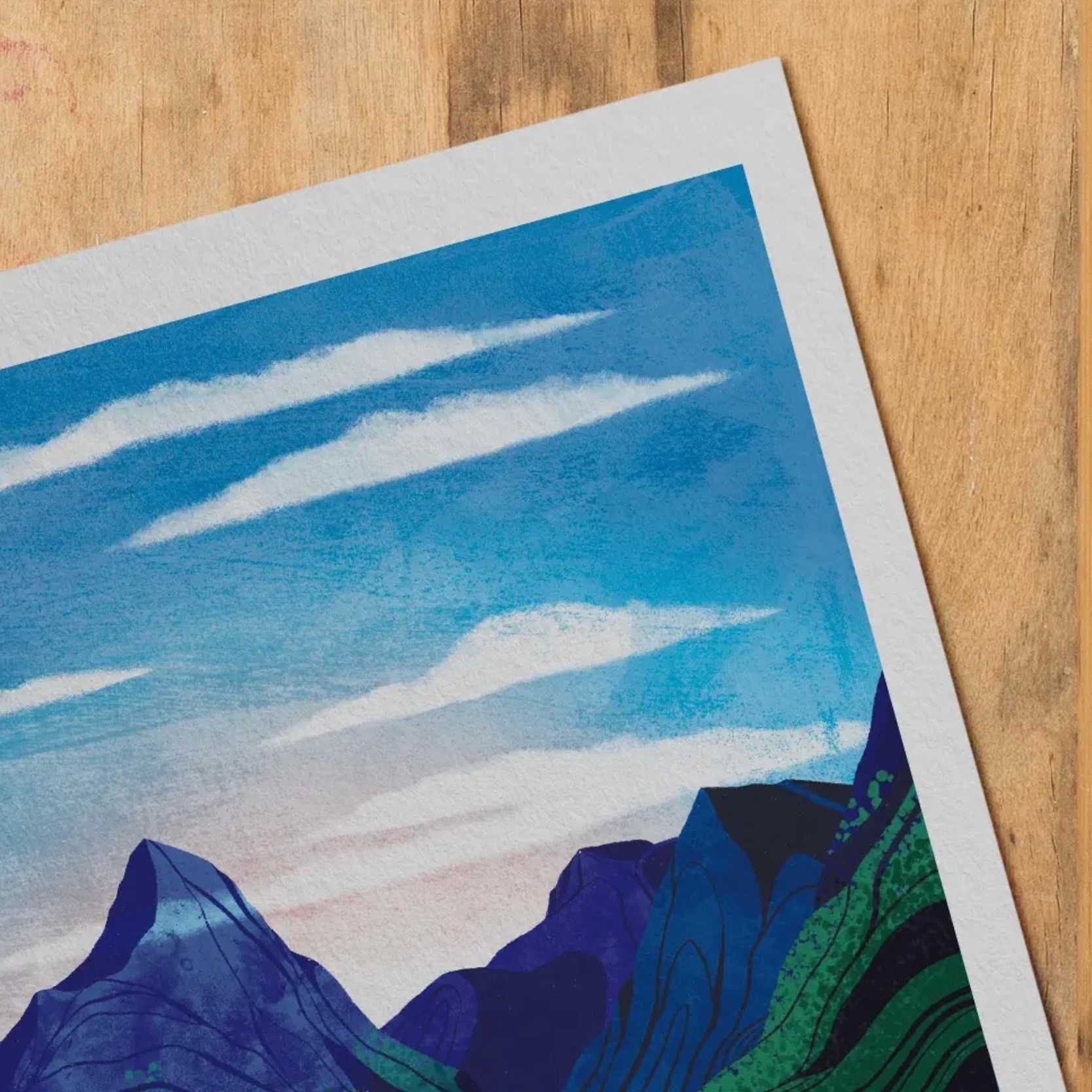 Hello Grimes Milford Sound A4 Print