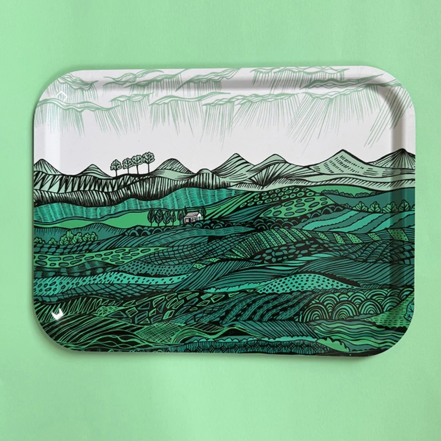 Lush Designs Lush Tray Landscape Teal