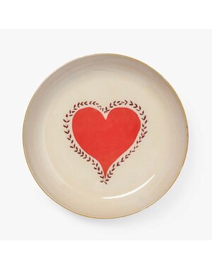 Round Enamel Tray Heart