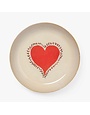 Round Enamel Tray Heart