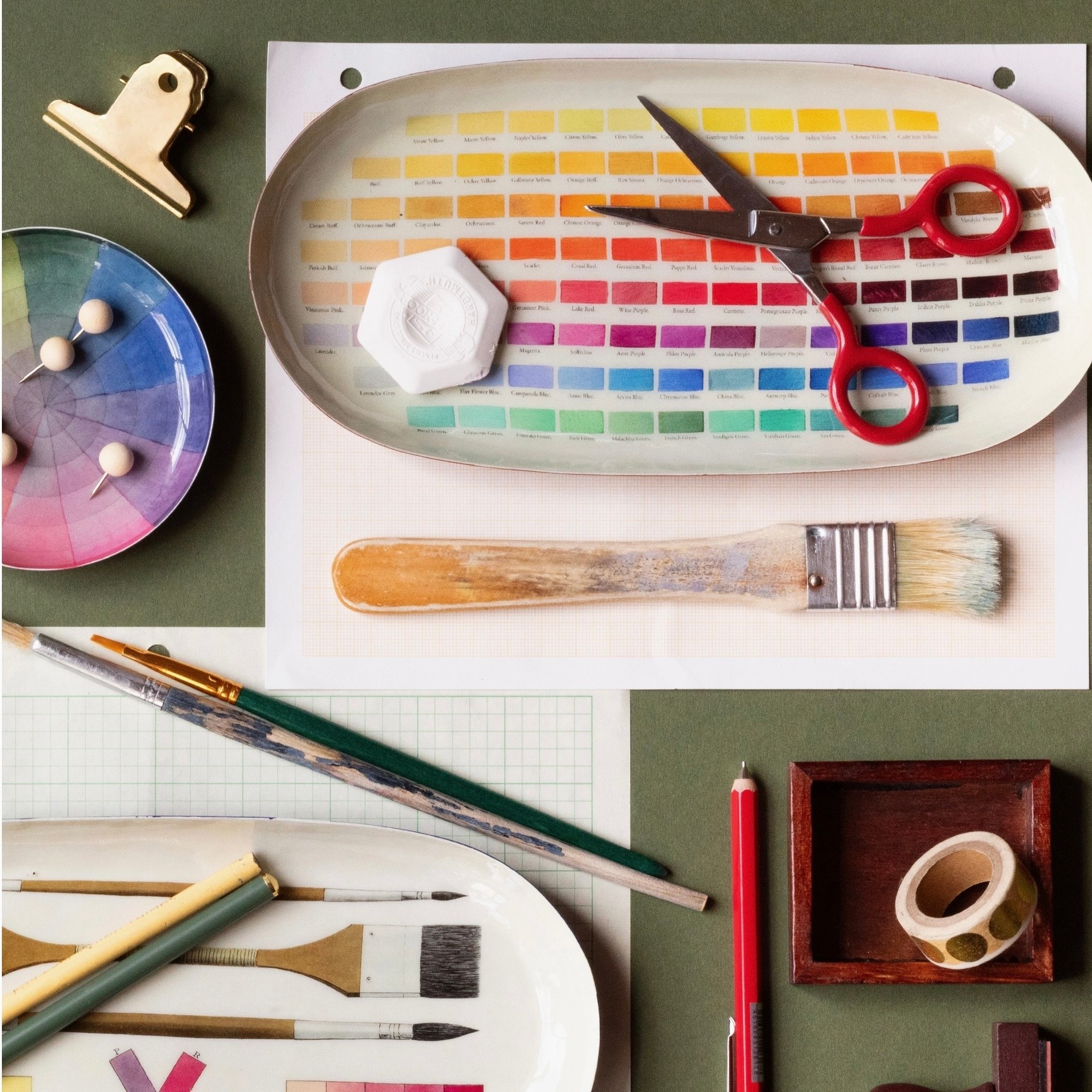 Oval Enamel Tray Nomenclature Of Colours