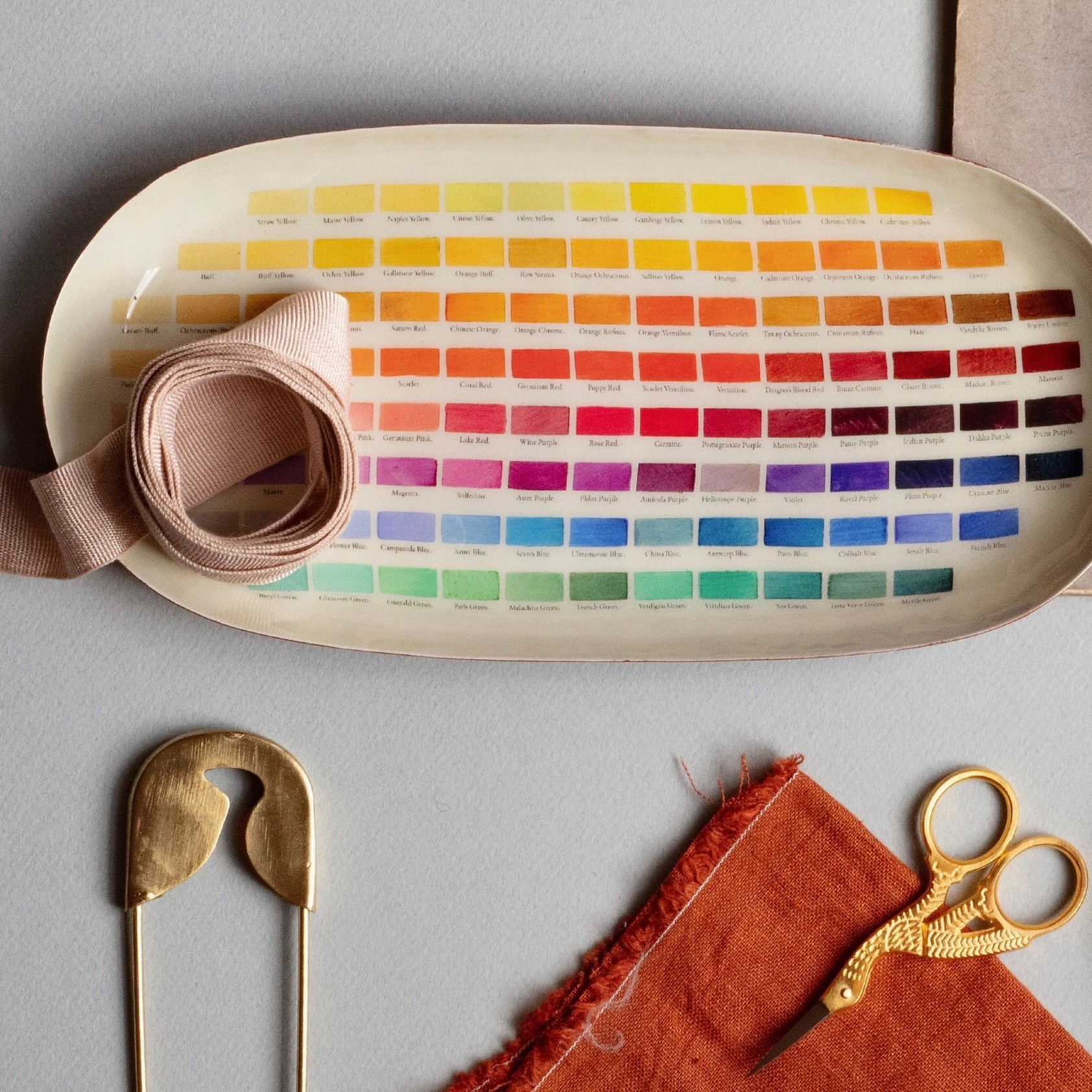 Oval Enamel Tray Nomenclature Of Colours