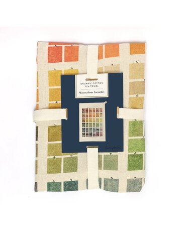 Watercolour Swatches Tea Towel