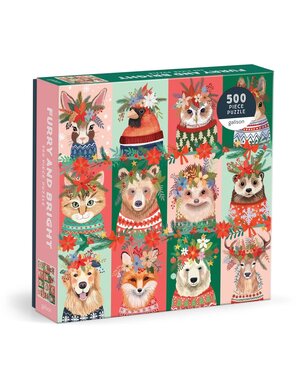 Galison 500 Piece Puzzle Furry and Bright