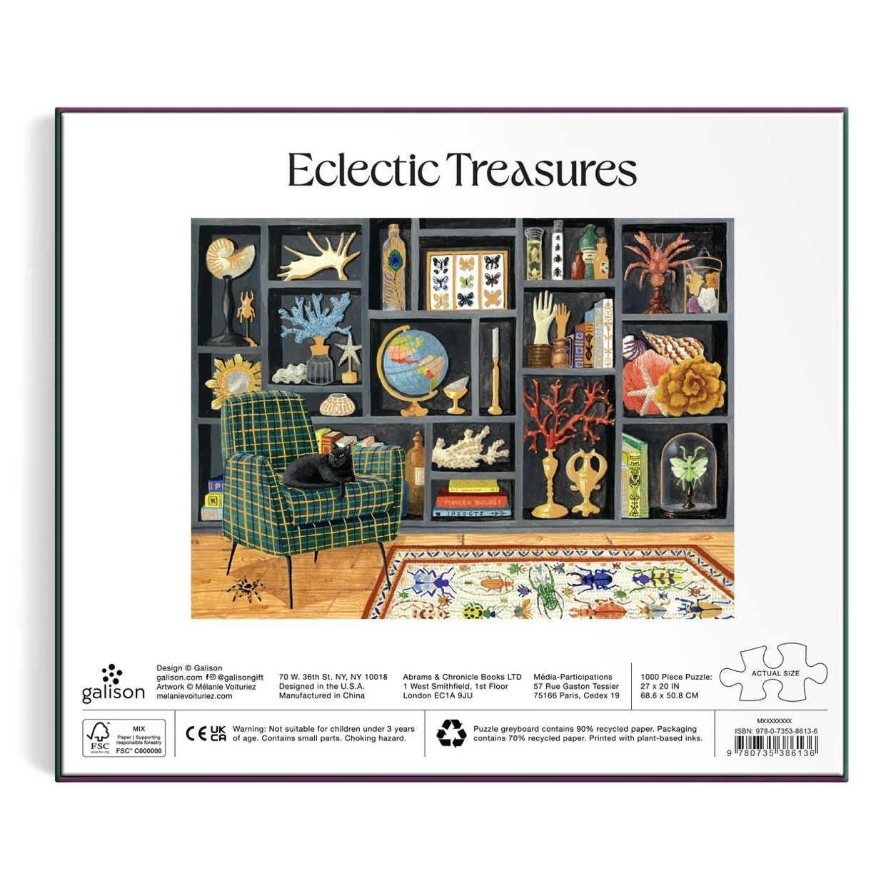 Galison 1000 Piece Foil Puzzle Eclectic Treasures