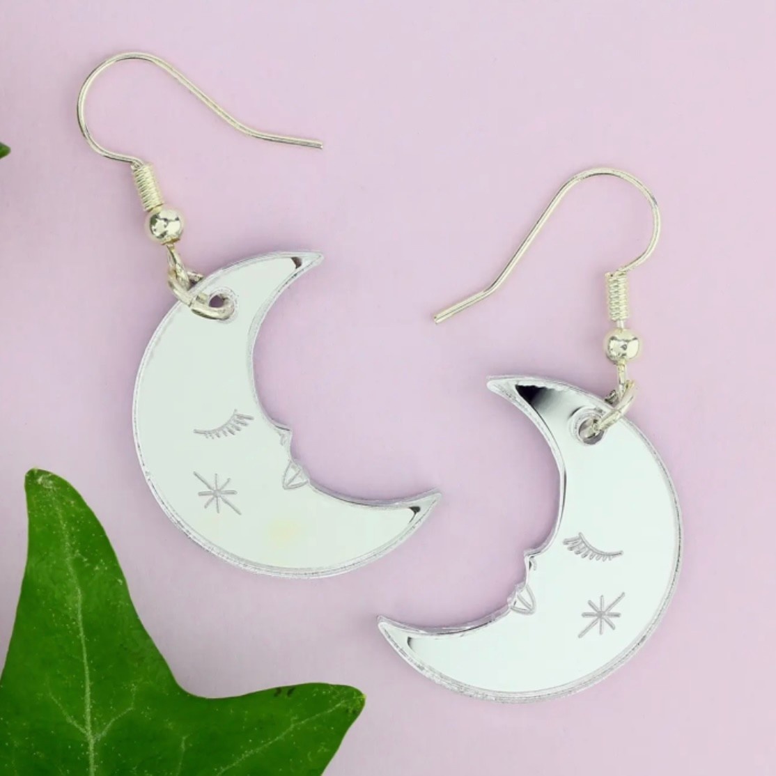 Silver Moon Earrings