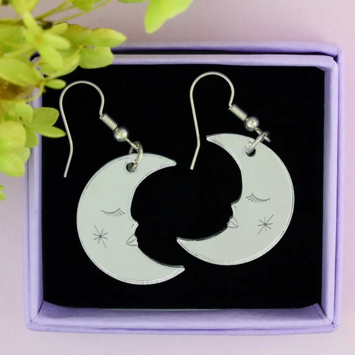 Silver Moon Earrings