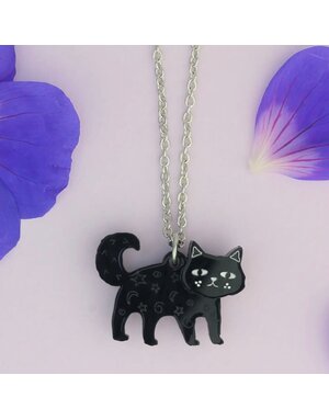 Black Cat Charm Necklace