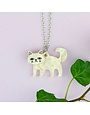 Cream Cat Charm Necklace