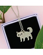Cream Cat Charm Necklace
