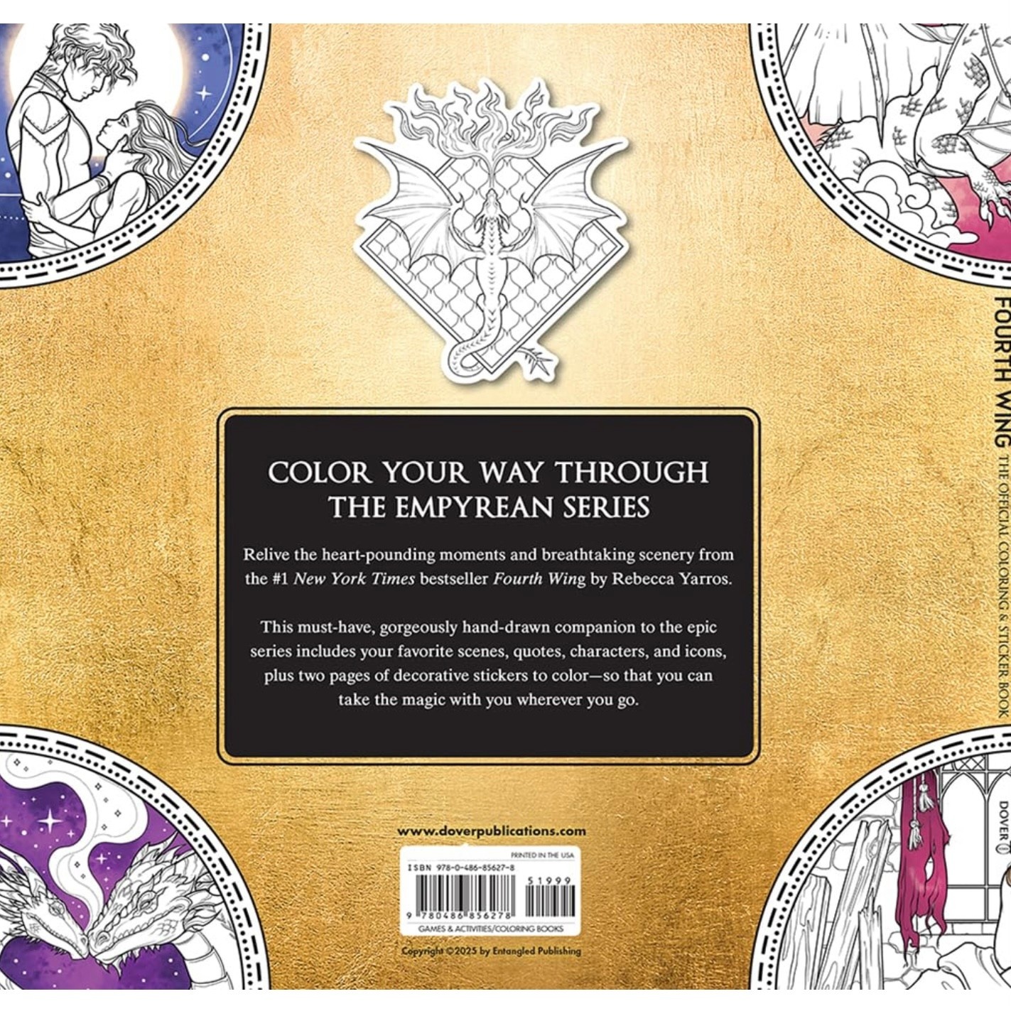 Search Press Fourth Wing Official Colouring & Sticker Book