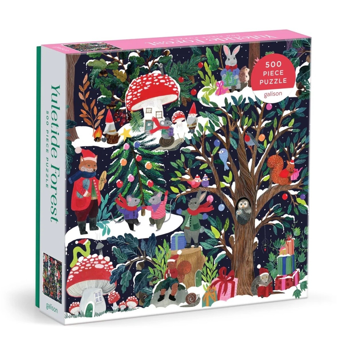 Galison 500 Piece Puzzle Yuletide Forest