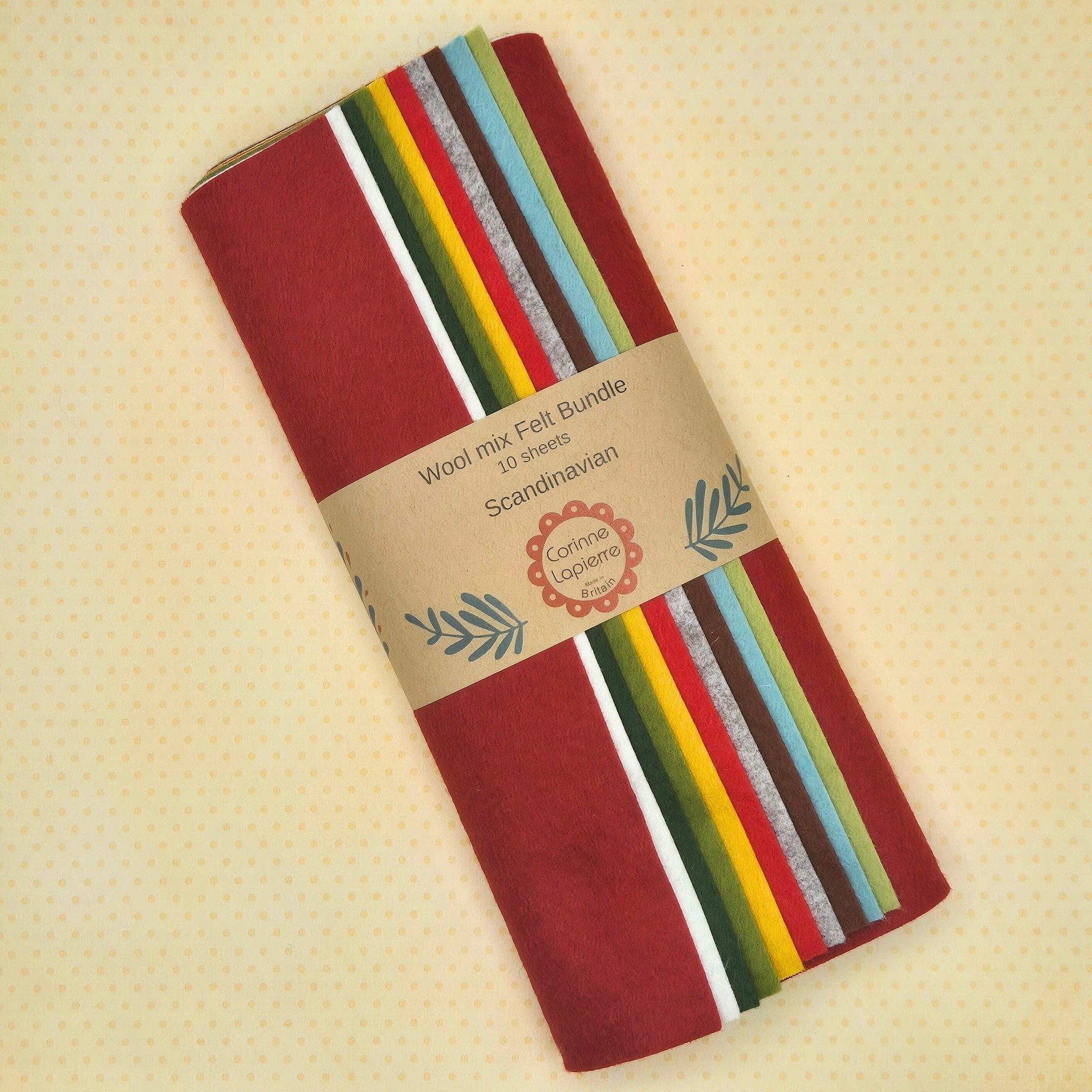 Corinne Lapierre 10 Scandinavian Colours Felt Sheets