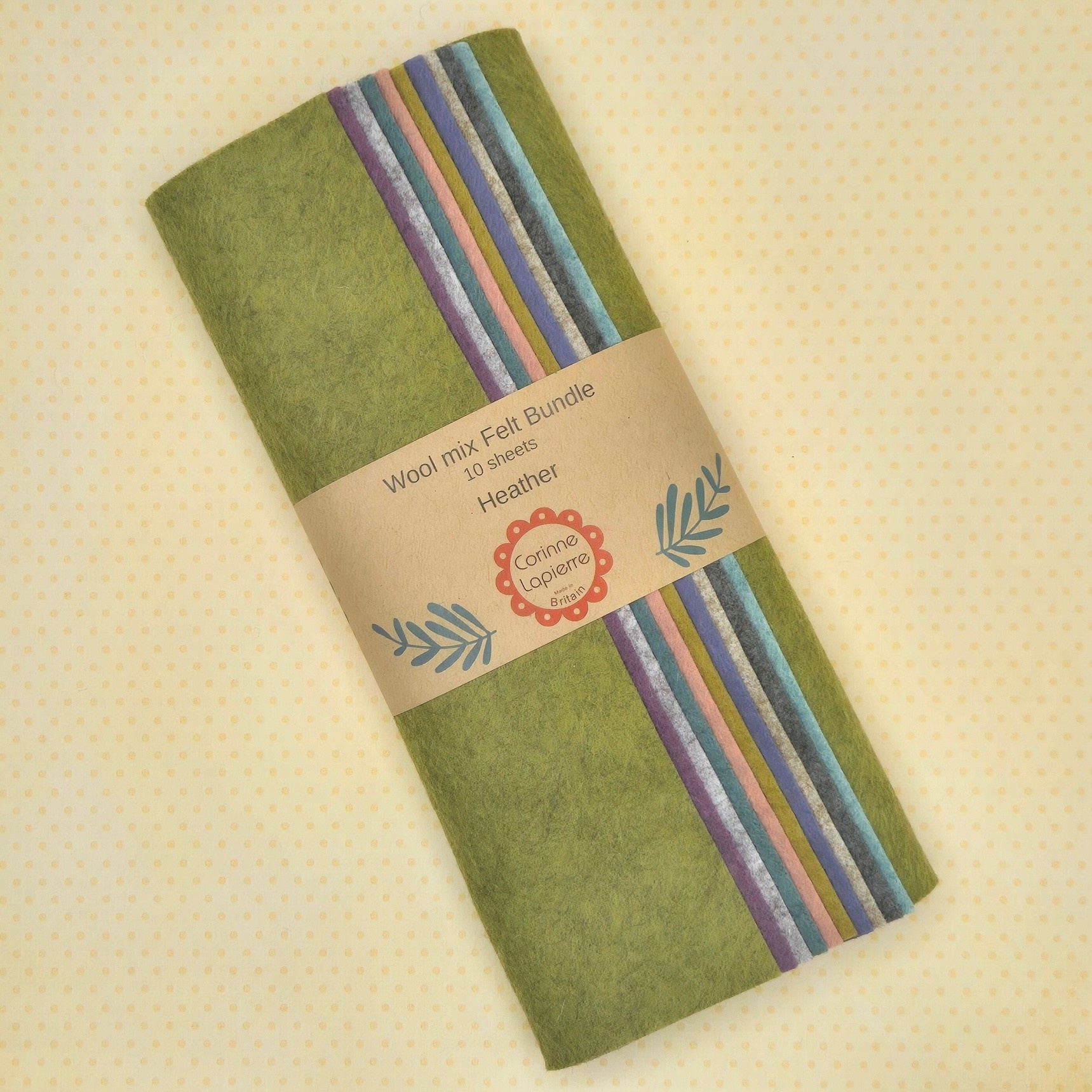 Corinne Lapierre 10 Heather Colours Felt Sheets