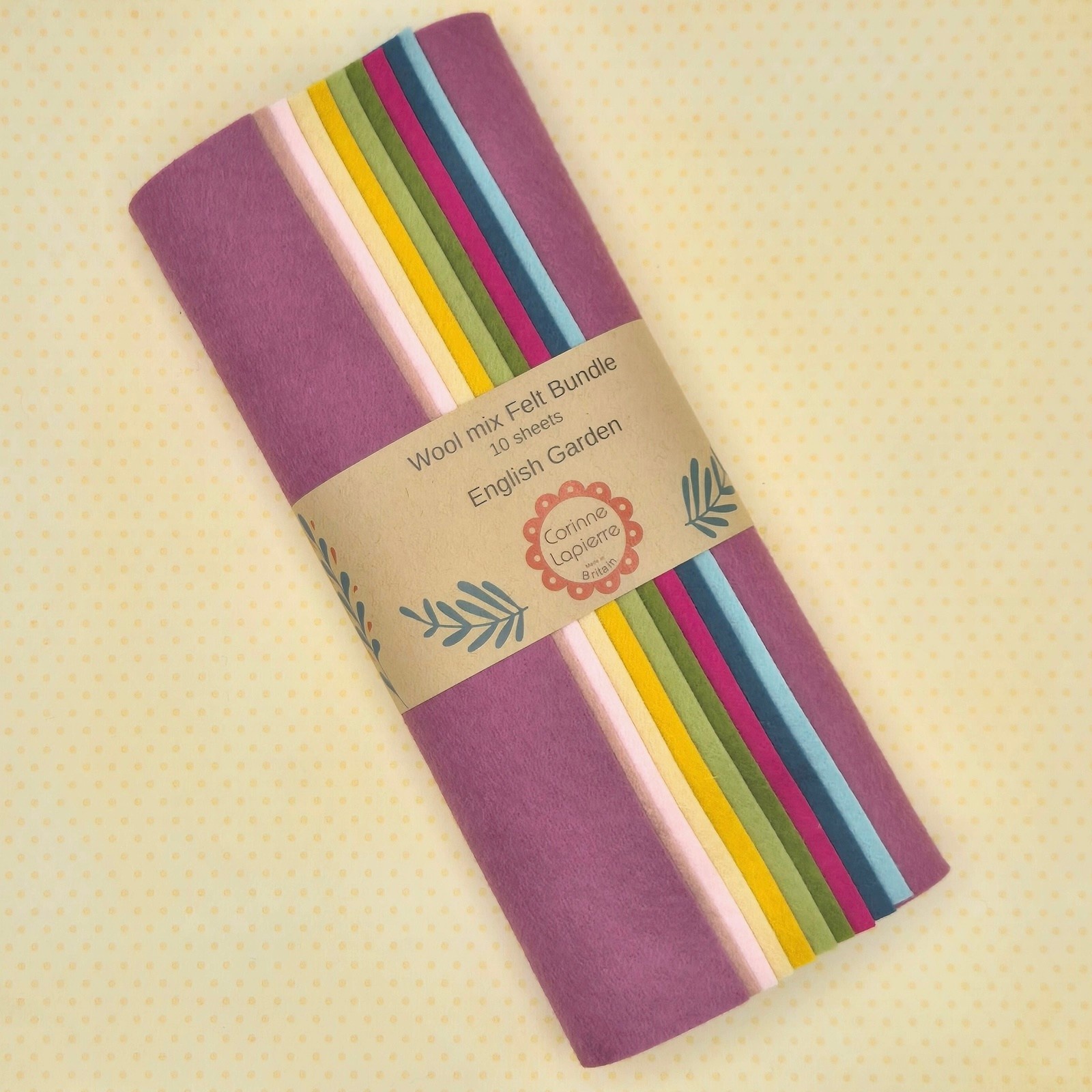 Corinne Lapierre 10 English Garden Felt Sheets