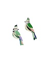 Studio Roof Garden Birds Forest Crests Pair