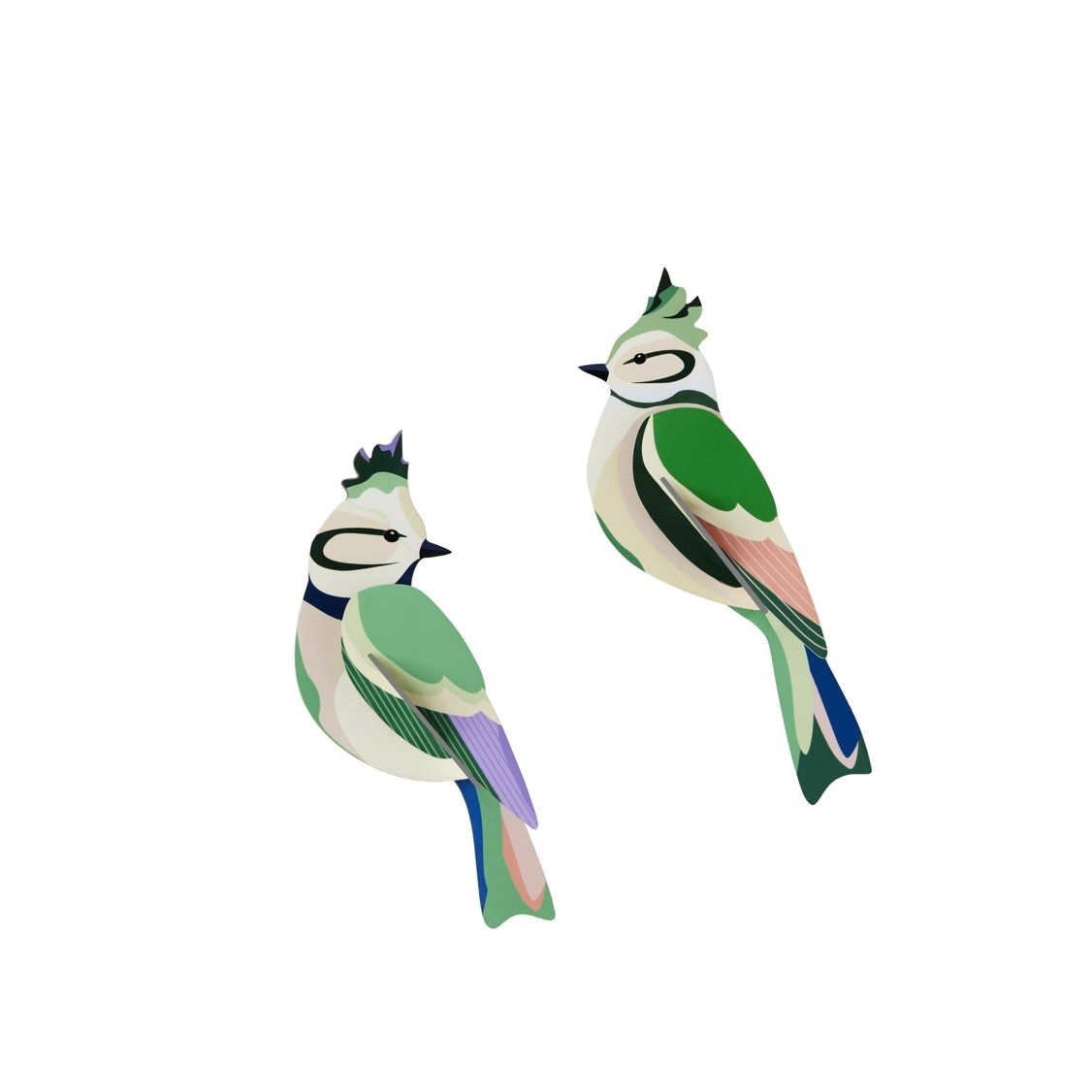 Studio Roof Garden Birds Forest Crests Pair